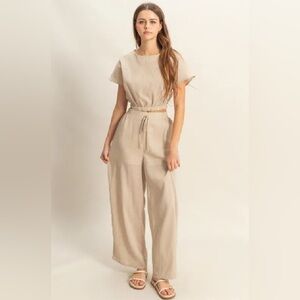 HYFVE Round Neck Short Sleeve Top and Pants Set